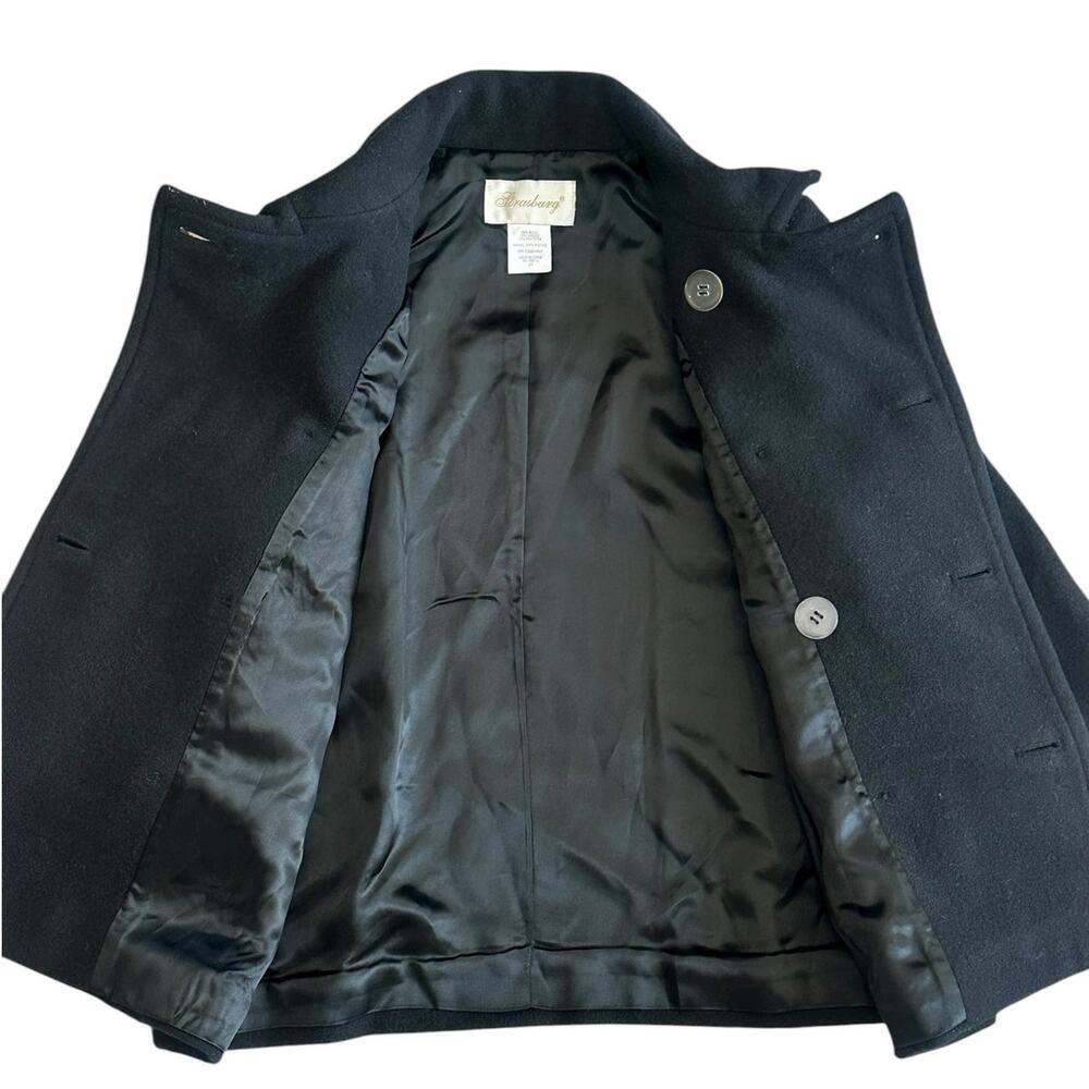 STRASBURG Toddler Girl Black Wool Peacoat Size 2Y - Picture 4 of 5